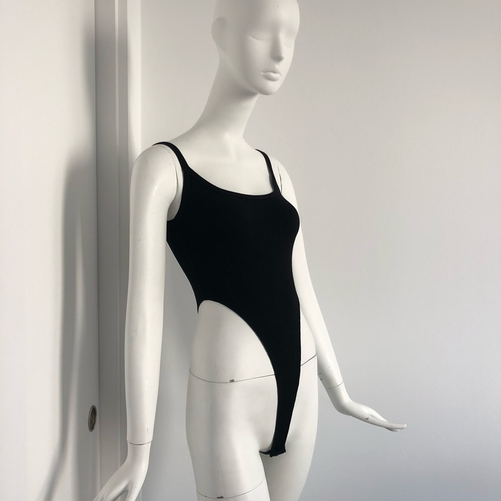 Set of 2 Zara Black and White Ribbed bodysuits